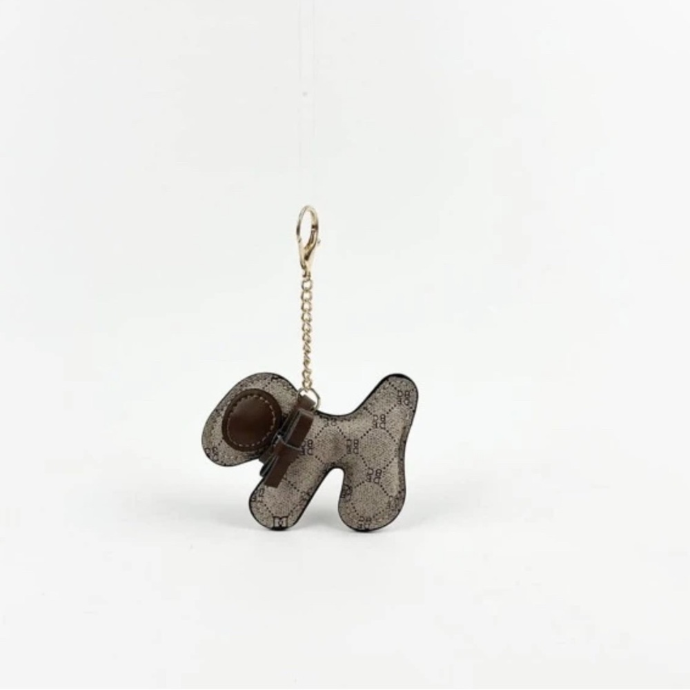 Brown Dog-Shaped Bag Charm Accessory NWT - Picture 5 of 6